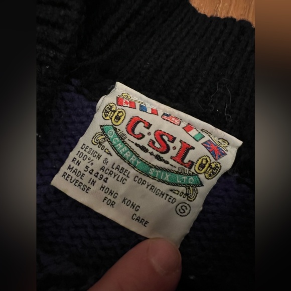 Vintage 80s Colorblock Sweater - Picture 7 of 11